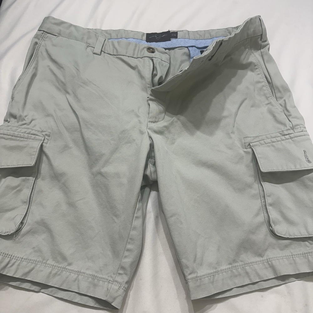 Black Brown 1826 Cargo Shorts Mens 38 Beige Flat‎ Front Pocket Khaki Utility